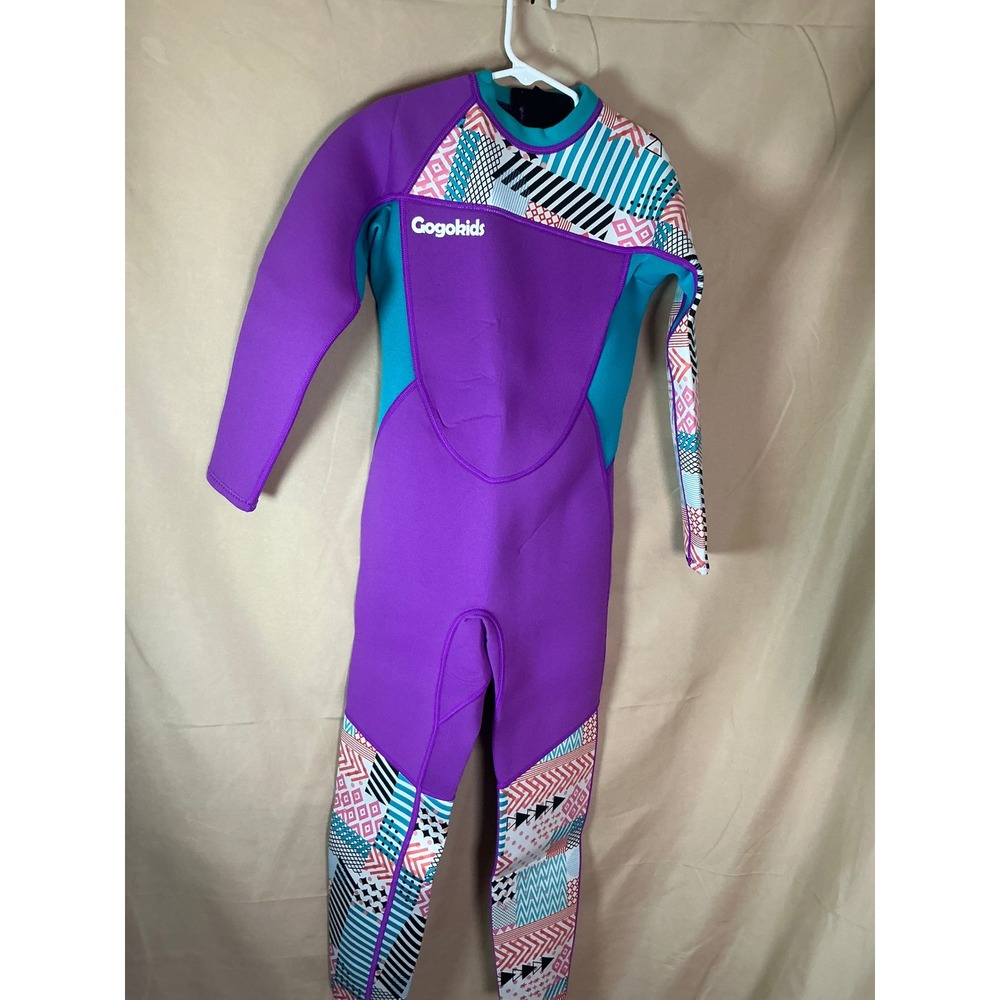 Gogokids Wetsuit Kids Size 10 Purple NEW 2.5mm Long‎ Sleeve Full Body Geometric